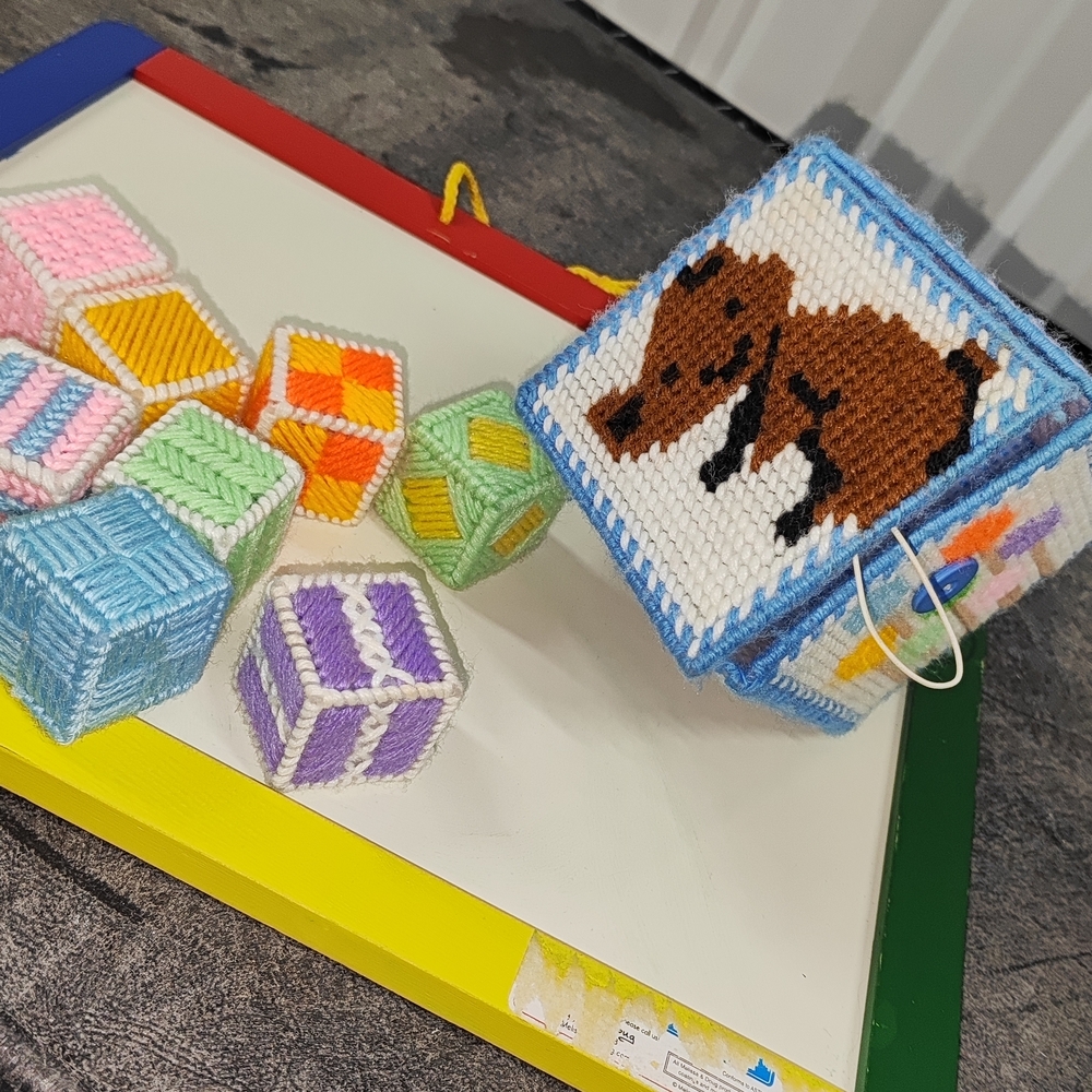 Colorful Crochet Baby Blocks